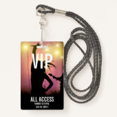 Aangepaste VIP All-Access Concert Event Pass Vrouw Badge (Voorkant met draagriem)