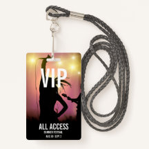 Aangepaste VIP All-Access Concert Event Pass Vrouw