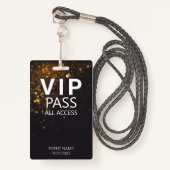 Aangepaste VIP All Access Event Bokeh Glitter Badg Badge (Voorkant met draagriem)