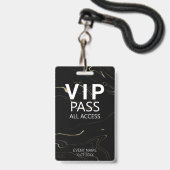 Aangepaste VIP All Access Event Marbling Badge (Voorzijde met lanyard)