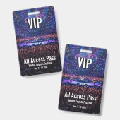 Aangepaste VIP All Access Pas Concert Badge (Voor- en achterkant)