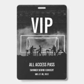 Aangepaste VIP All Access Pas Concert Badge (Achterkant)