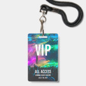 Aangepaste VIP All Access Pas Concert Badge (Voorzijde met lanyard)