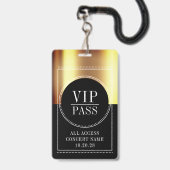 Aangepaste VIP All Access Pas Concert Badge (Voorzijde met lanyard)