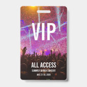 Aangepaste VIP All Access Pass-concert Badge (Achterkant)