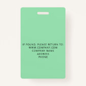 Aangepaste VIP Alle Groene toegangsuitzendingskaar Badge (Achterkant)