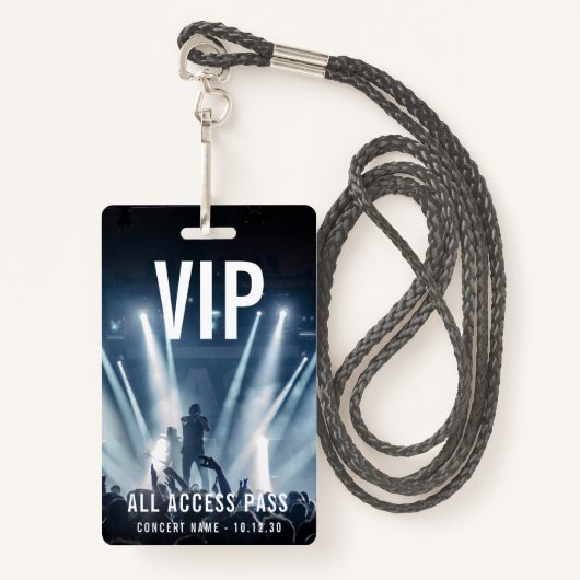 Aangepaste VIP Company Logo QR Code Concert Badge (Voorkant met draagriem)