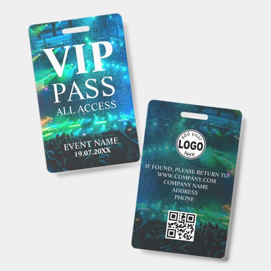 Aangepaste VIP QR-code evenement confetti badge (Voor- en achterkant)