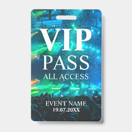 Aangepaste VIP QR-code evenement confetti badge (Voorzijde)