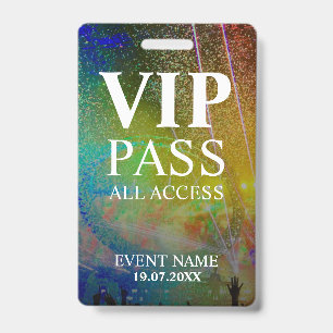 Aangepaste VIP QR-code evenement confetti badge
