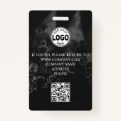Aangepaste VIP QR Code Event Black en White Badge (Achterkant)