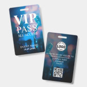 Aangepaste VIP QR Code Event Bokeh Badge (Voor- en achterkant)
