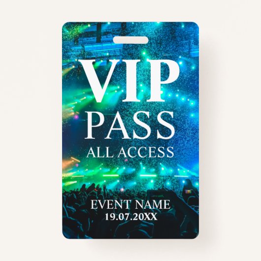 Aangepaste VIP QR-code Event Confetti Badge (Voorkant)