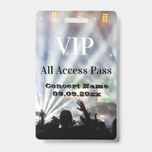 Aangepaste VIP-toegangspas voor VIP-concerten Badge