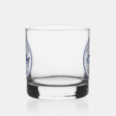 Aangepaste vis en Tackle Shop Blauwe Visser Whisky Glas (Links)