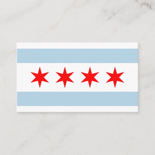 Aangepaste visitekaartje voor de vlag van Chicago (Voorkant)
