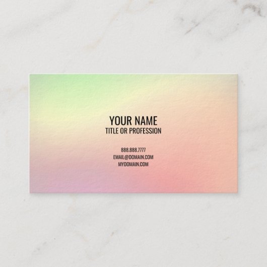 Aangepaste Visitekaartjes, Cool Rainbow gepersonal Visitekaartje (Voorkant)