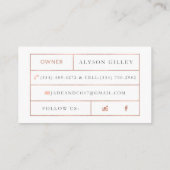 Aangepaste Visitekaartjes: Jade + Co Visitekaartje (Achterkant)