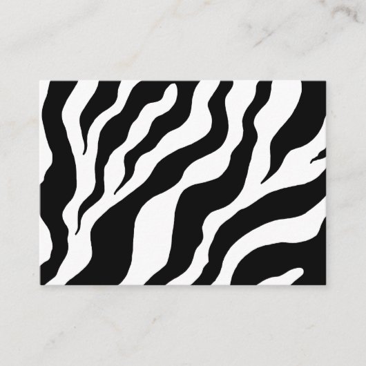Aangepaste Visitekaartjes Retro Zebra afdrukken (Voorkant)