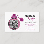 Aangepaste Visitekaartjes van Beauty Salon | QR-co (Voorkant)