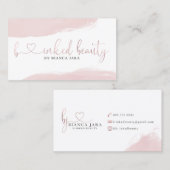 Aangepaste Visitekaartjes voor B-Inked Beauty (Voorkant / Achterkant)