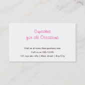 Aangepaste Visitekaartjes voor cupcake (Achterkant)