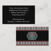 Aangepaste Visitekaartjes voor driekamerAztec-patr (Voorkant / Achterkant)