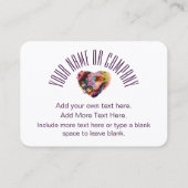 Aangepaste Visitekaartjes voor hartontwerp door LH (Achterkant)