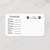 Aangepaste Visitekaartjes voor het lopen van honde (Achterkant)