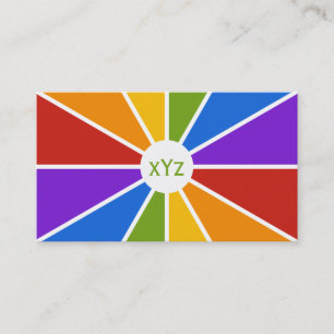 Aangepaste visitekaartjes voor kleurenwiel/Rays