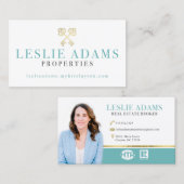 Aangepaste Visitekaartjes voor Leslie Adams (Voorkant / Achterkant)