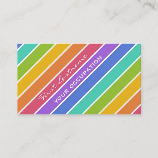 Aangepaste visitekaartjes voor regenboogkleuren (Voorkant)