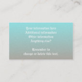 Aangepaste Visitekaartjes voor zuidwestelijk gebru (Achterkant)