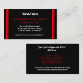 Aangepaste visitekaartjes zwart met rode strepen (Voorkant / Achterkant)