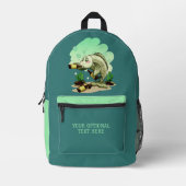 Aangepaste visnaam drink bedrukte rugzak (Voorkant)