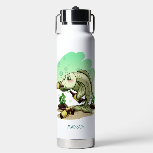 Aangepaste visnaam drink waterfles (Voorkant)