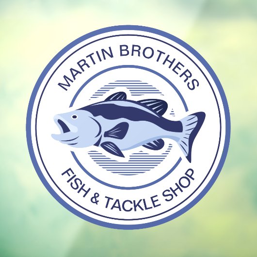 Aangepaste visverpakking Blauwe baasvisserij Raamsticker (Vel 3)