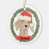 Aangepaste viszla keramisch ornament (Links)