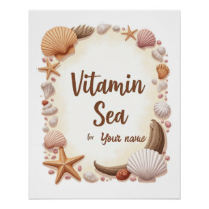 Aangepaste “Vitamine Zee” Citaat met Naam Perfect Poster