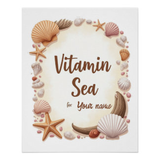 Aangepaste “Vitamine Zee” Citaat met Naam Perfect Poster