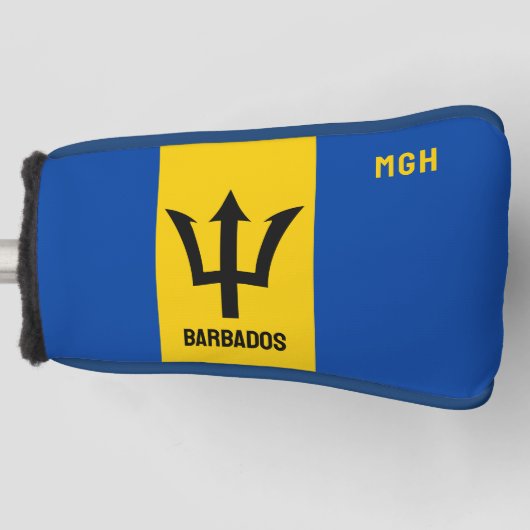 Aangepaste vlag op Monogram Barbados Golfheadcover (Voorkant)