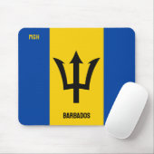 Aangepaste vlag op Monogram Barbados Muismat (Met muis)
