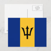 Aangepaste vlag van Barbados Trident van Neptune Briefkaart (Voorkant / Achterkant)