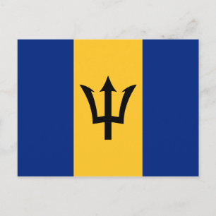Aangepaste vlag van Barbados Trident van Neptune Briefkaart