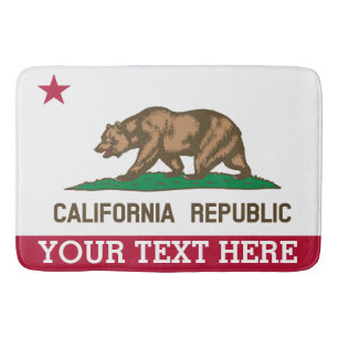 Aangepaste vlag van de Republiek Californië Badmat