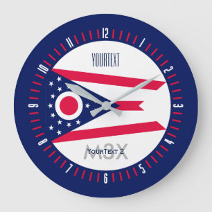 Aangepaste vlag van de staat Monogram Ohio op een Grote Klok