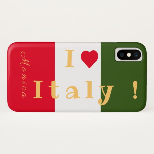 Aangepaste vlag van Italië Case-Mate iPhone Case (Achterkant (horizontaal))