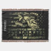 Aangepaste vlag van Reel Cool Dad Camouflage Vist Deken (Voorkant)