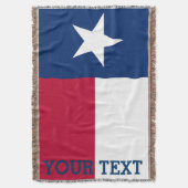 Aangepaste vlag van Texas Deken (Voorkant Verticaal)