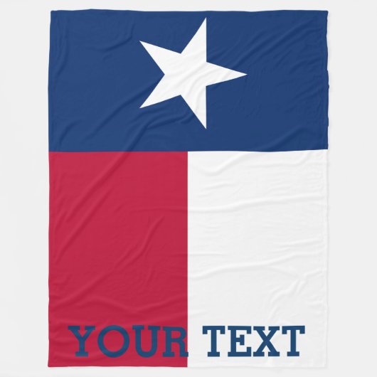 Aangepaste vlag van Texas Fleece Deken (Voorkant)